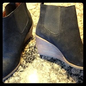 Lucky Brand Size 8.5 Black Leather Booties